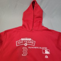 Boston Red Sox Hood Sweatshirt Hoodie Fenway Park 100 Years Majestic Therma Base - £32.51 GBP