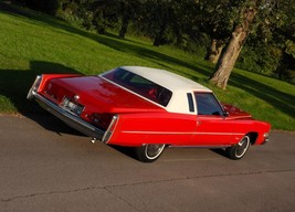 1974 Cadillac Eldorado red rear | POSTER 24 X 36 INCH | Vintage classic - £17.51 GBP