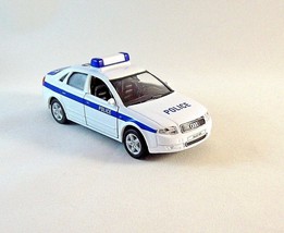 Auto Della Polizia Audi A4, Modello Welly 1/38 Diecast Auto Da Collezione,... - £24.46 GBP