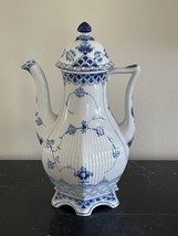 Royal Copenhagen 1964 Blue Fluted Full Lace 1st Quality Coffee Pot 1202 - £434.24 GBP