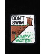 Vintage Don&#39;t Swim In Lumpy Water! Sew On Patch NOS Outhouse Environment - $277.43 MXN
