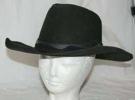 Head N&#39; Home Tioga Western Cowboy Hat w/1942 Mercury Dime Band Black Suede Large - £59.77 GBP