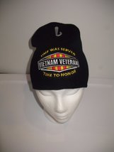 Military Vietnam Veteran Time was Served Time to Honor Winter Knit Beanie Skull  - £7.08 GBP