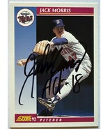 Jack Morris Signed Autographed 1992 Score Baseball Card - Minnesota Twins - $459.96 MXN