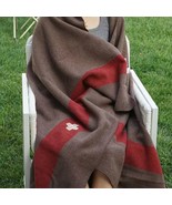 Authentic 100% wool blanket sofa ultra thick soft velvet portable woolle... - $94.39 CAD