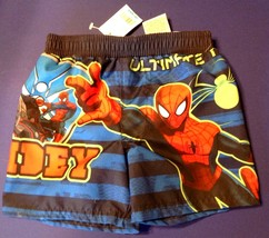 Marvel Spiderman Infant Boys Swim Trunks Shorts Size 12 Month New - $9.85