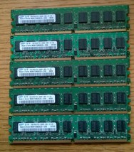 Lot of 5GB x 1GB Samsung PC2-5300E-555-12-G3 ECC Desktop Ram Memory - £15.72 GBP