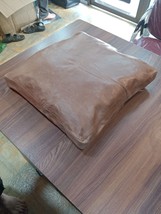 Genuine leather chair cushion pad cover with ties dining seat pad case 15 - £59.27 GBP+
