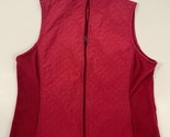 Columbia Vest Womens Medium Nylon Fleece Quilted Mock Neck Outdoors Hiking - $15.83