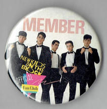 Vintage new Kids On the Block NKOTB Official Pan Club Member 2&quot; pin button - £37.45 GBP