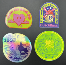 DUTCH BROS Sticker Drop Dutch Luv Party Like 1992 Stay True Mushroom Coffee - £15.84 GBP