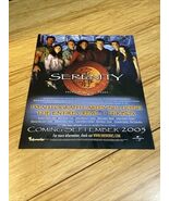 Inkworks 2005 Serenity Trading Card Promotional Poster KG JD - €8,56 EUR