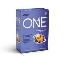 ONE Protein Bars, Blueberry Cobbler | Gluten-Free High Protein Snack, 4-Pack - £11.09 GBP