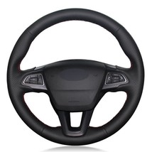 Steering Wheel Cover For Ford Focus mk3 3 15-18 Kuga 16-19 Escape C-MAX ... - £29.65 GBP