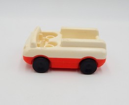 Mattel Preschool 1973 Talkin&#39; Tracks Car Fire Truck Red White - £10.35 GBP