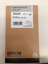 Genuine OEM SEALED/NEW Epson T6029 Light Light Black 110ml UltraChrome Ink - £34.36 GBP