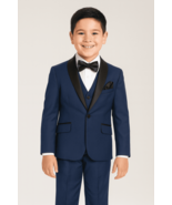 Boys Navy Shawl Tuxedo Suit - $2,245.46 MXN+