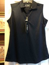 NWT Ladies Bermuda Sands Navy Blue Sleeveless Golf Shirt - sizes S M L &amp; XL  - £26.37 GBP