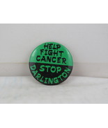 Vintage Protest Pin - Help Fight Cancer Stop Darlington - Celluloid Pin - £11.79 GBP