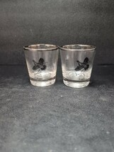 Set (2) Vtg MCM Clear Grouse Duck Hunting Bird Rocks Glass - $15.84
