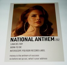 Lana Del Rey Poster Card National Anthem 2012 8X10 Color Glossy New Cond... - £5.97 GBP