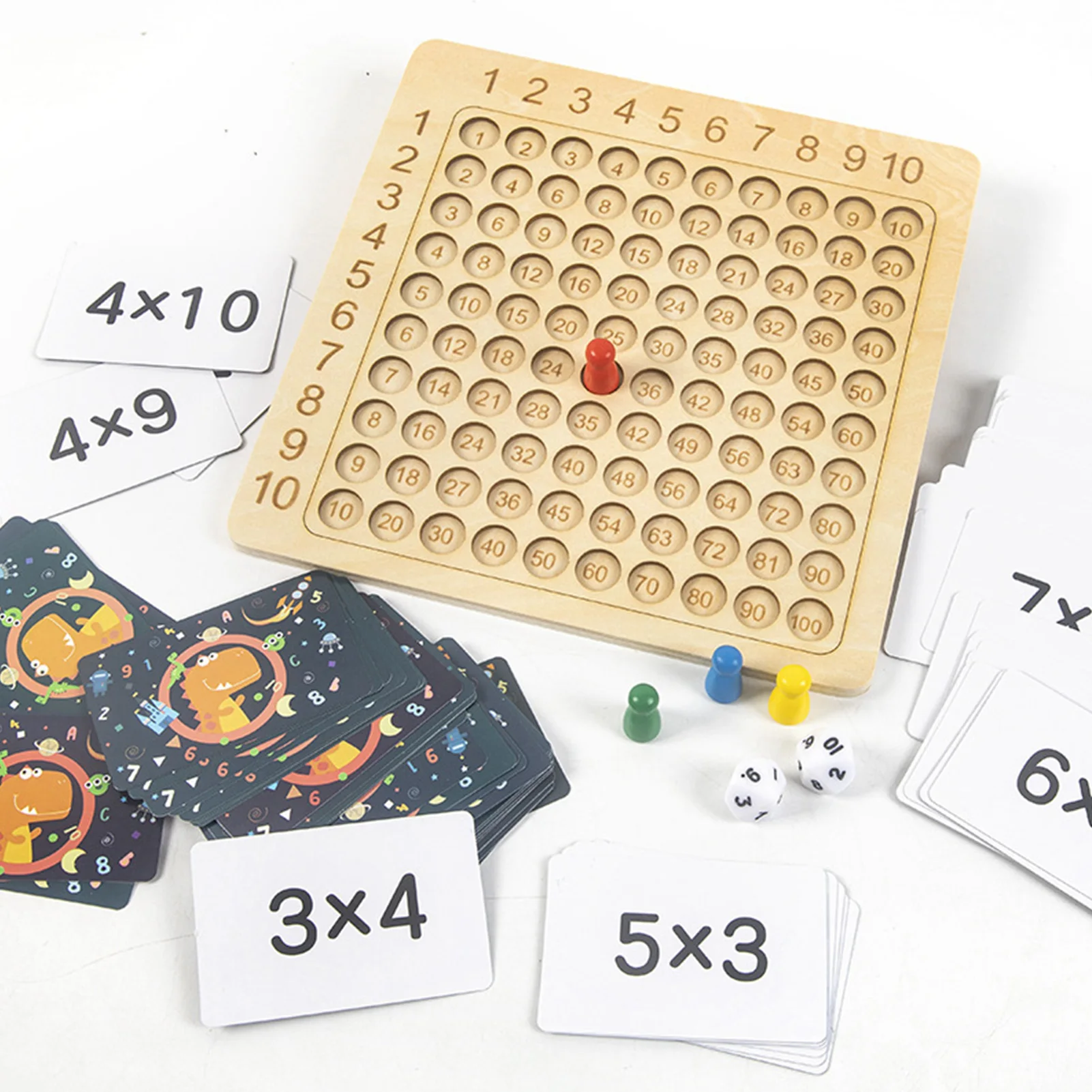 Sporting Wooden Montessori Multiplication Board Game Top Montessori Math Wooden  - £27.36 GBP