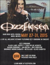 Ozzy Osbourne 2015 Ozz Fiesta Maya Mexico ad 8 x 11 advertisement print - $4.23