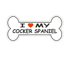 3&quot; love my cocker spaniel dog bone bumper sticker decal usa made - £21.22 GBP