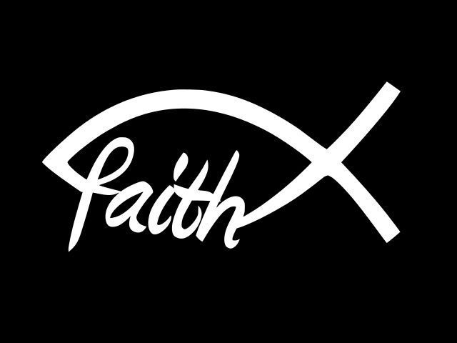 CHRISTIAN FISH FAITH Vinyl Decal Car Sticker Wall Truck CHOOSE SIZE COLOR