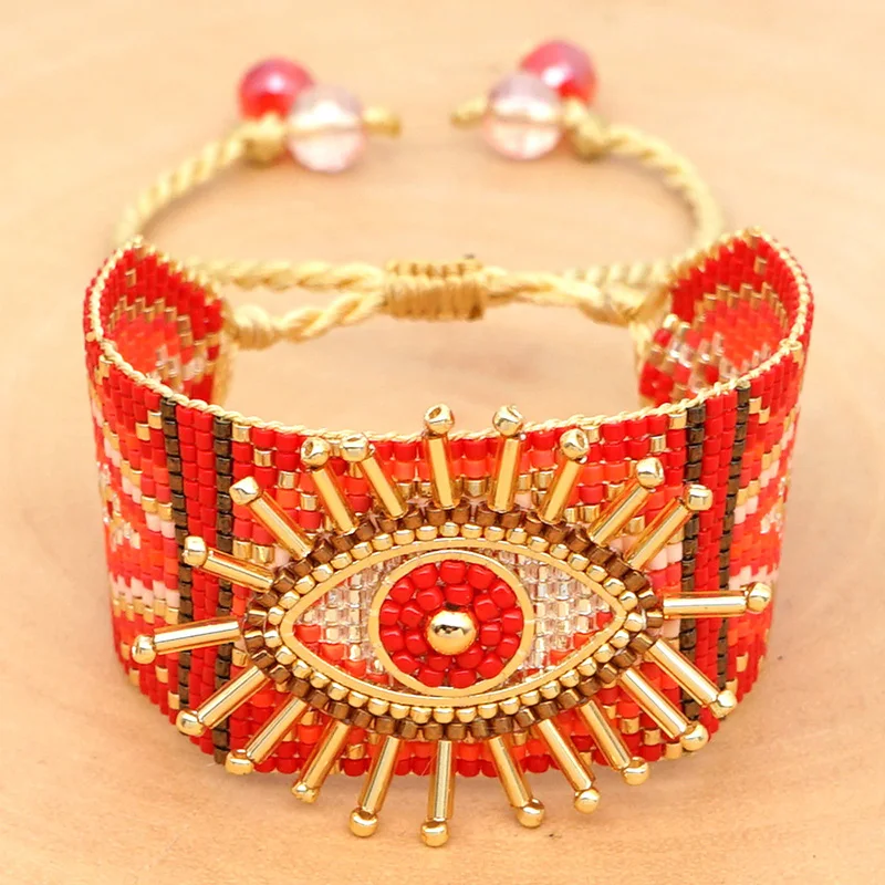 1pcs Bracelets For Women Lucky Woven Turkish Eye Bracelet Bohemian Jewelry Handm - £29.49 GBP