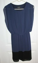 Tahari Arthur S Levine Blue With Black Sleeveless Dress Size Women&#39;s XS - £43.35 GBP