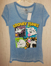 Nwt Womens Looney Tunes Blue Novelty T-shirt Size L - £14.66 GBP