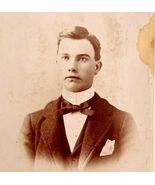 Real Railway Photo Card c1880s Victorian Jorns &amp; Harrod Cabinet Indiana ... - €34,27 EUR