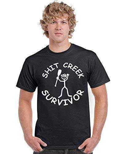 Shit Creek Survivor Funny T-Shirt by StickerDad (Unisex Small) - $14.84