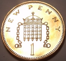 Proof Great Britain 1974 Penny~Only 100,000 Minted~Crowned Portocullis~F... - $5.67