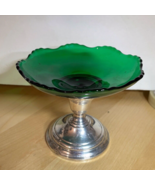 Vintage International Glass Candy Dish with  Sterling Silver Candlestick... - $1,427.73 MXN