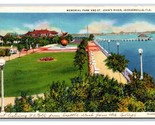 Memorial Park and St. John River Jacksonville Florida FL Linen Postcard K16 - $2.92