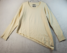 Peace Love World Sweater Womens Size XS Beige Cotton Long Sleeve Round Neck Logo - £11.10 GBP
