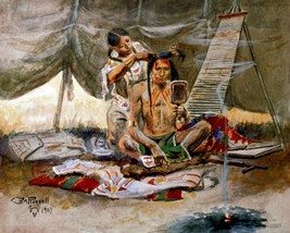 The Beauty Parlor by Charles M Russell Native American Giclee Print + Ships Free - £30.67 GBP+