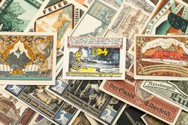 1920-1922 Germany Notgeld (Emergency Money) 25pc - City &amp; Street Scenes Themes - £78.22 GBP