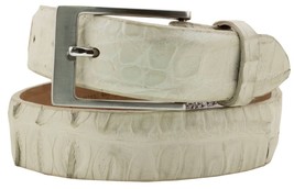 Kids Western Dress Belt Off White Crocodile Skin Leather Casual Size 24,... - $135.58 CAD