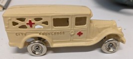 Arcade Diecast Repro. Ambulance 6&quot; Cream  Vintage 1970&#39;s - $65.00