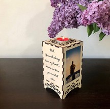 memorial gift for loss of father, loss of father candle holder, father sympathy  - £37.88 GBP