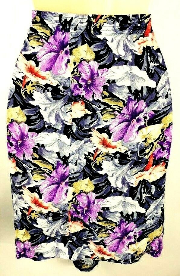 Max-Max Women's Pleated Knee Length Skirt Floral No Size Tag Item image 2