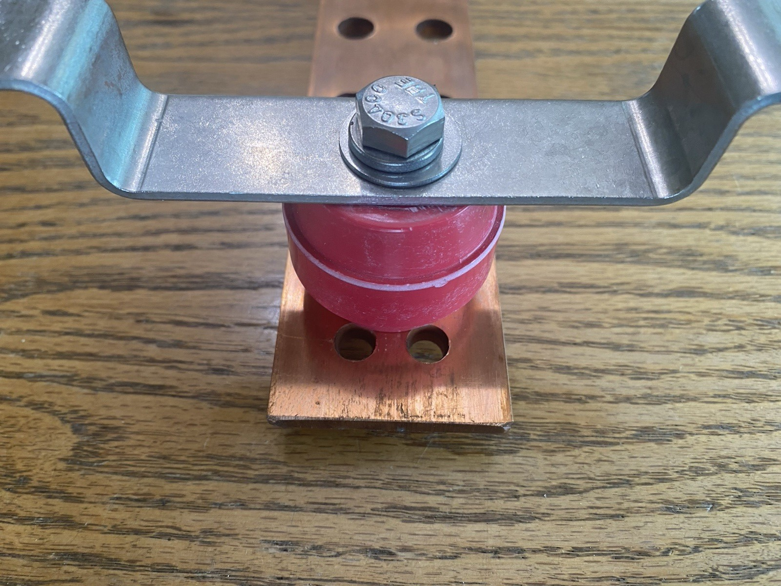 Harger, 1/4 x 2x 12", Ground Bar With Wall Mounting Brackets and Insulators, Item image 3