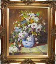 overstockArt Grande Vase Di Fiori by Pierre-Auguste Renoir Hand Painted Oil on - £345.24 GBP
