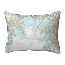 Betsy Drake Cape Cod, MA Nautical Map Small Corded Indoor Outdoor Pillow 11x14 - £38.75 GBP