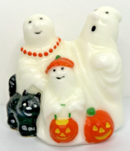 Vintage Halloween Ghost Family Glow in the Dark Candle 3.25&quot; SKU H470 - £13.46 GBP