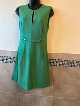 DIANE VON FURSTENBERG Green Sleeveless Jersey Dress SZ 0 EUC - £50.60 GBP