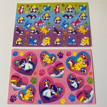 Vintage Lisa Frank Kittens 1/2 Sticker Sheets - £12.78 GBP